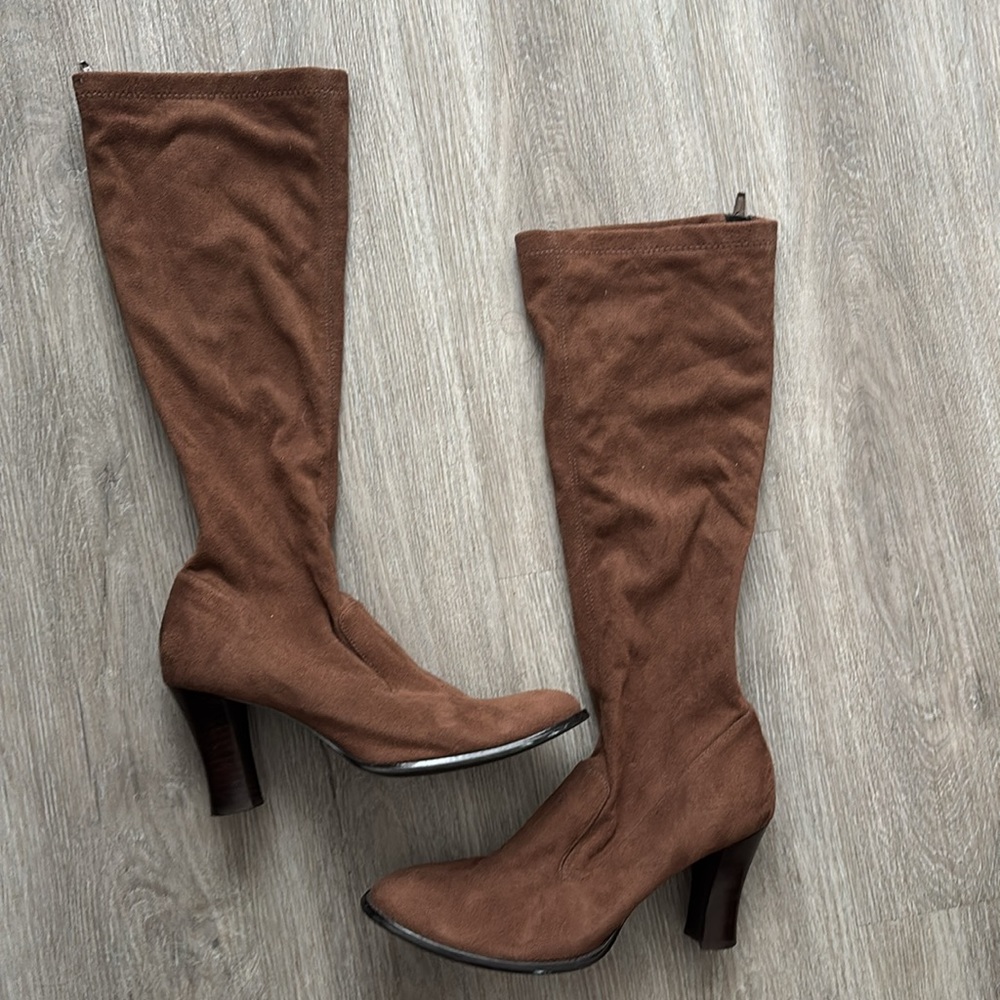 Sam & Libby boho long brown boots Sz 7.5
